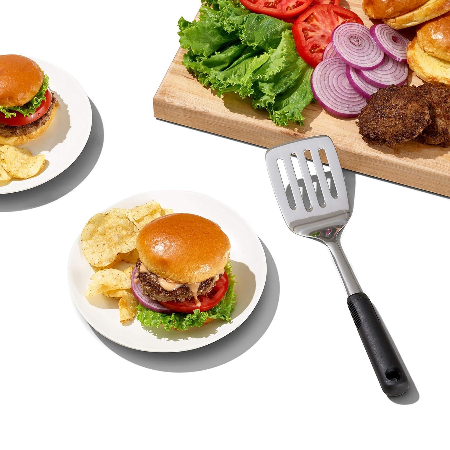 Stainless Steel Turner with Non-Slip Handle