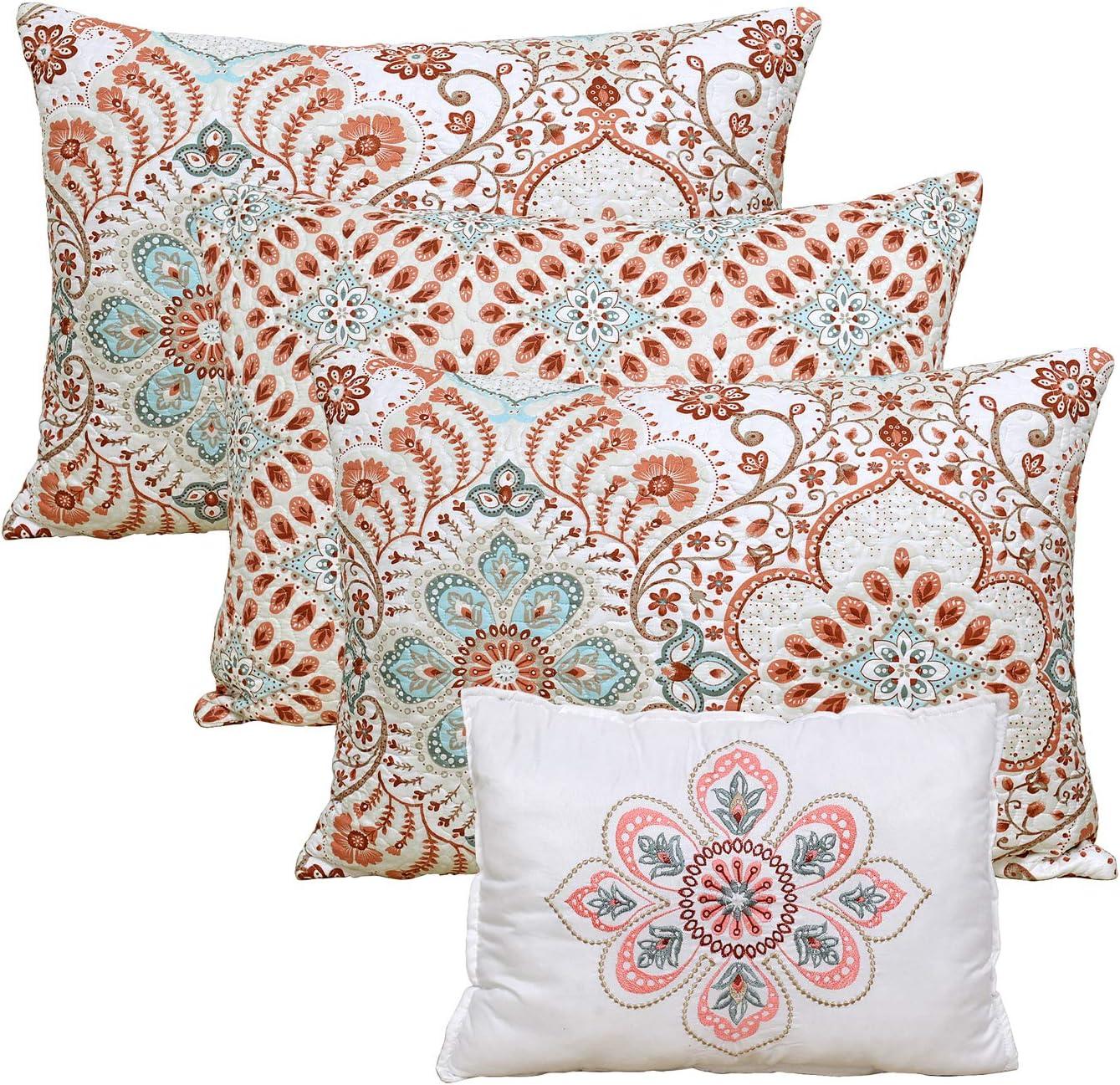 Home Soft Things Charleston Prints Quilted Geometric Shapes Quilt Set