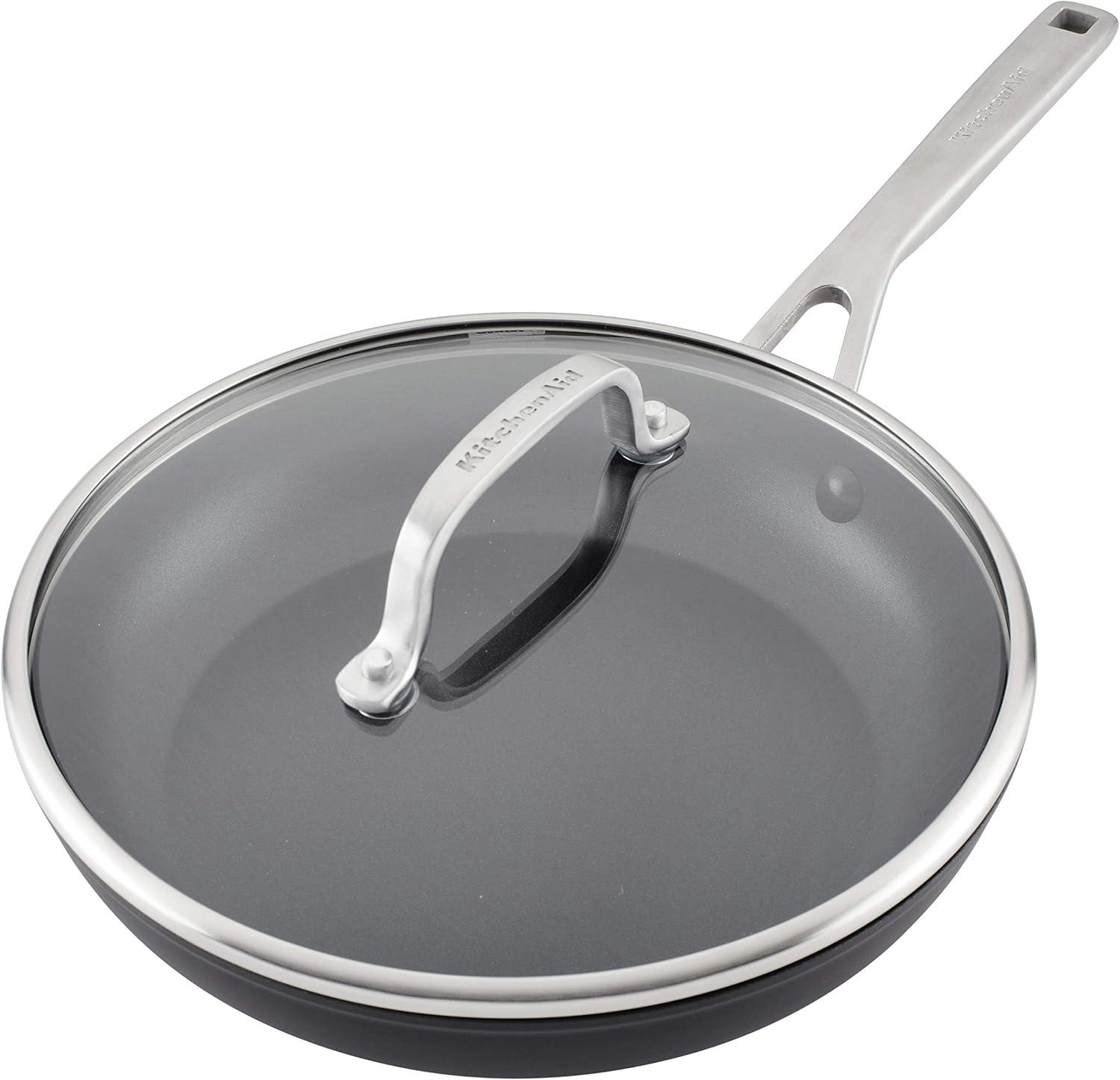 KitchenAid Hard Anodized Induction Nonstick Frying Pan / Skillet with Lid