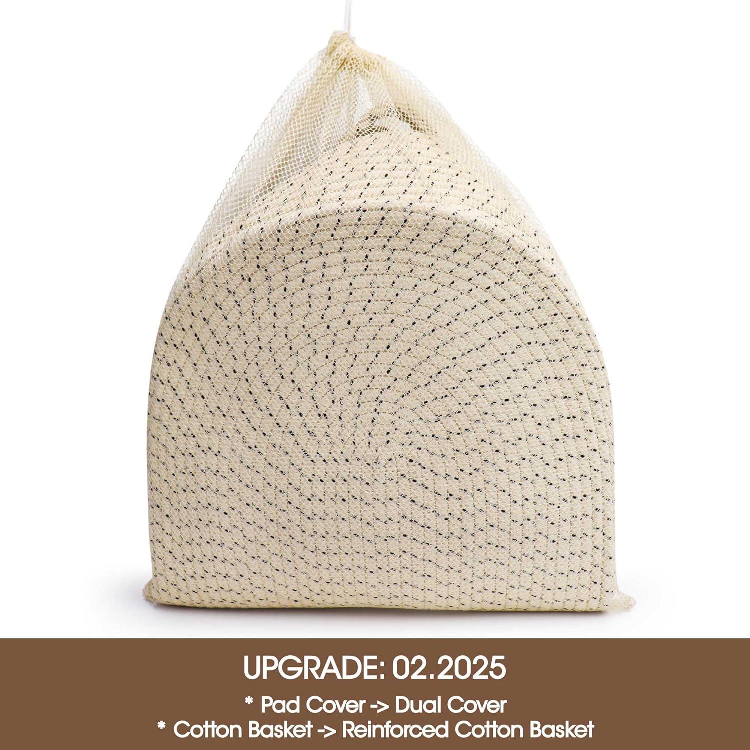 Baby Changing Basket-Moses Basket Changing Table Topper, Raised Side Foam Pad with Waterproof Pad Cover, Built-in Security Strap, Diaper Changing Station, J&Joo