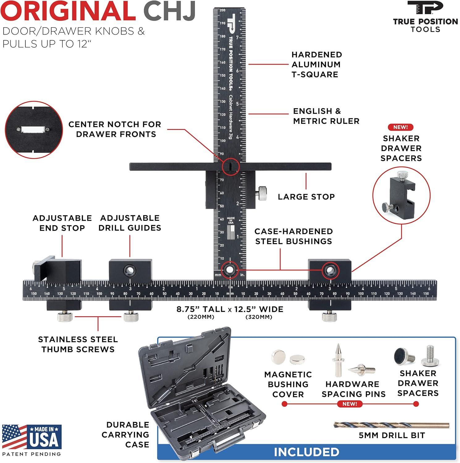 Precision Black Aluminum Cabinet Hardware Jig