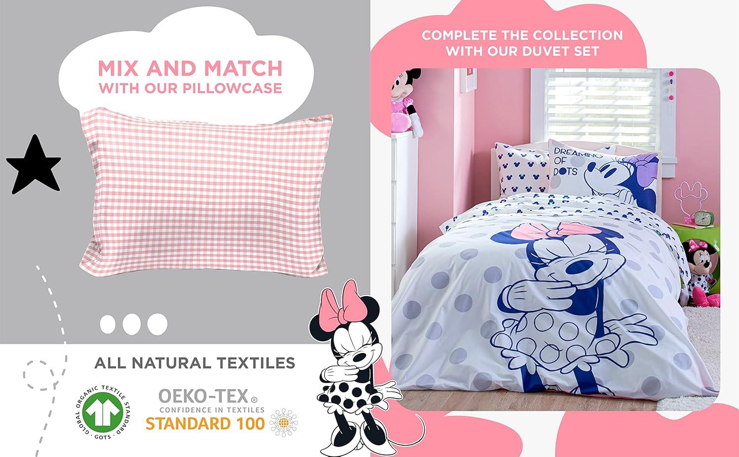 Saturday Park Disney Minnie Mouse Dreaming of Dots 100% Organic Cotton Sheet Set