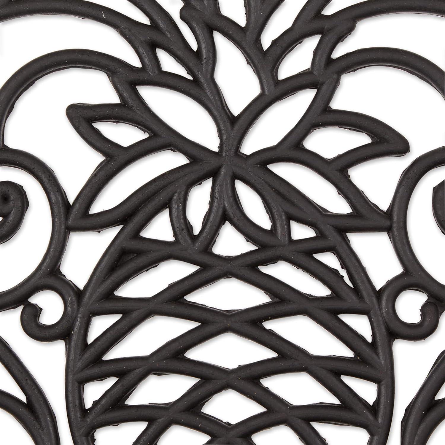 Design Imports Pineapple Scroll Rubber Doormat