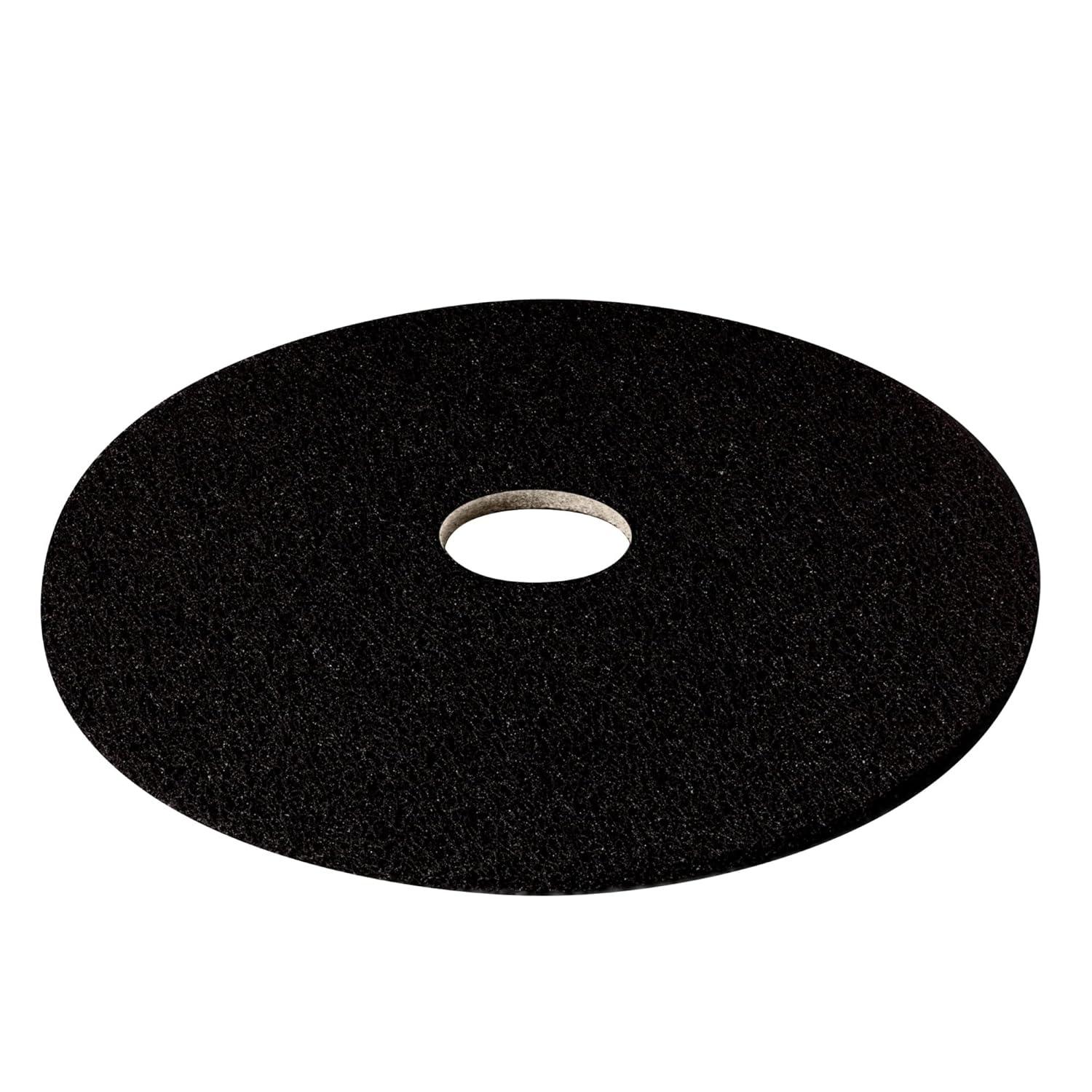 3M 7300-17 17 in. Diameter Low-Speed High Productivity Floor Pads 7300 - Black (5/Carton)