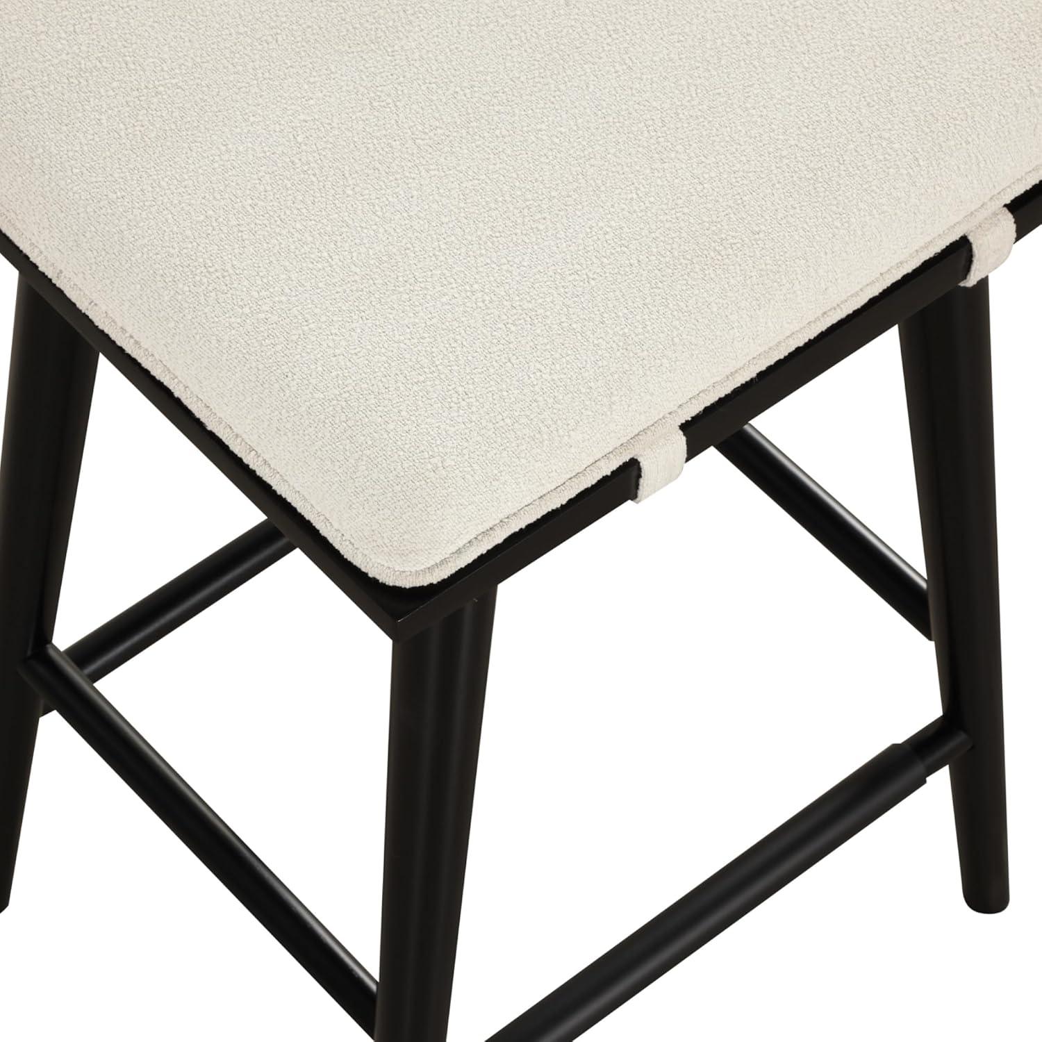 Nathan James Barker Upholstered Counter Stool with Solid Wood Frame