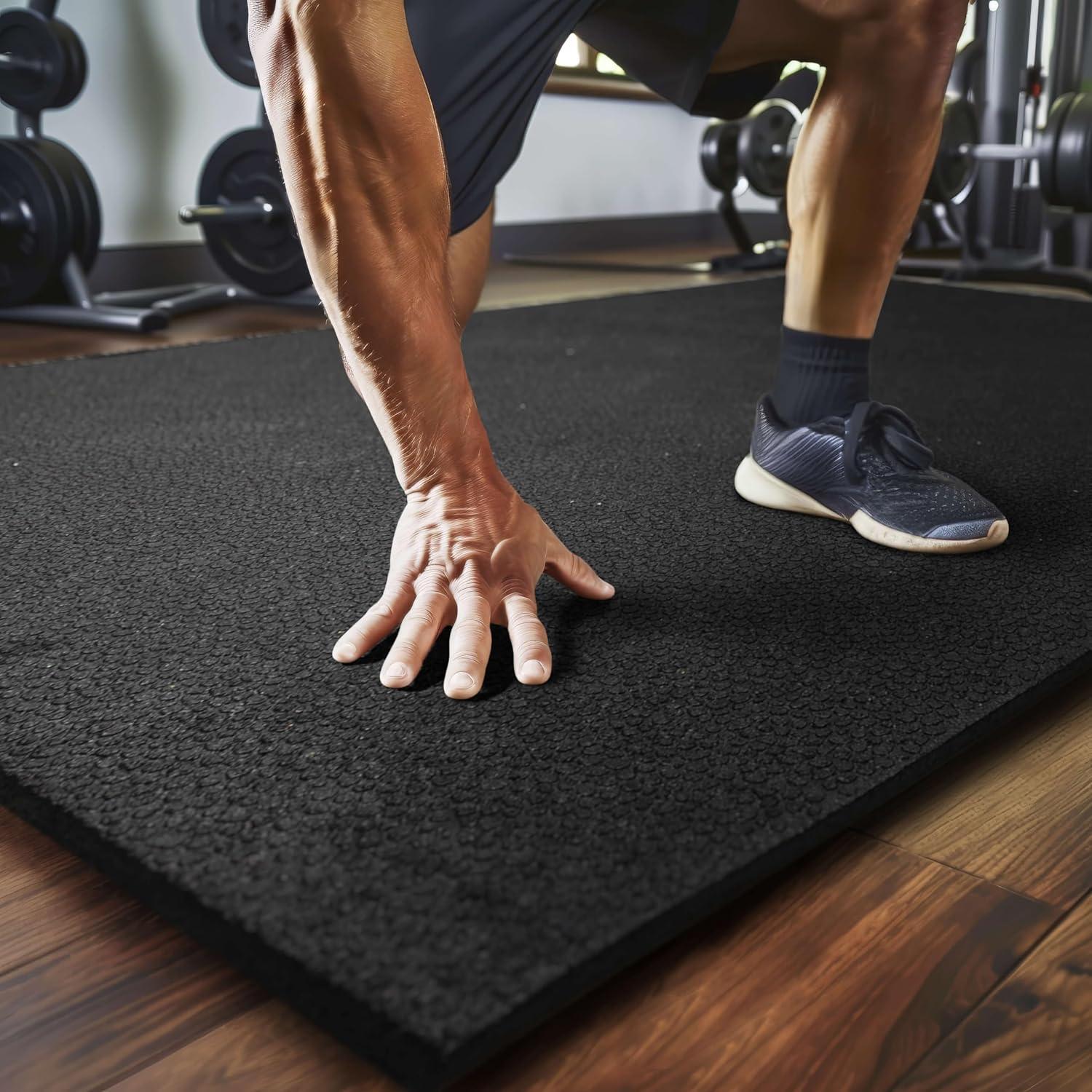 Mohawk Home Solid Multi Purpose 1/2" Non Skid Heavy Duty Rubber Gym Mat