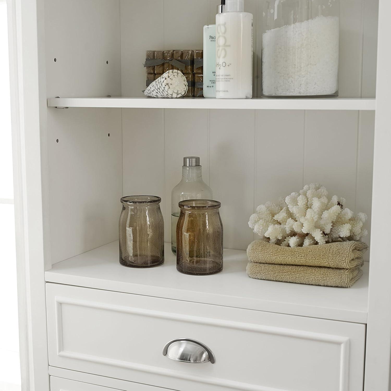 Crosley Lydia Contemporary Linen Cabinet in White