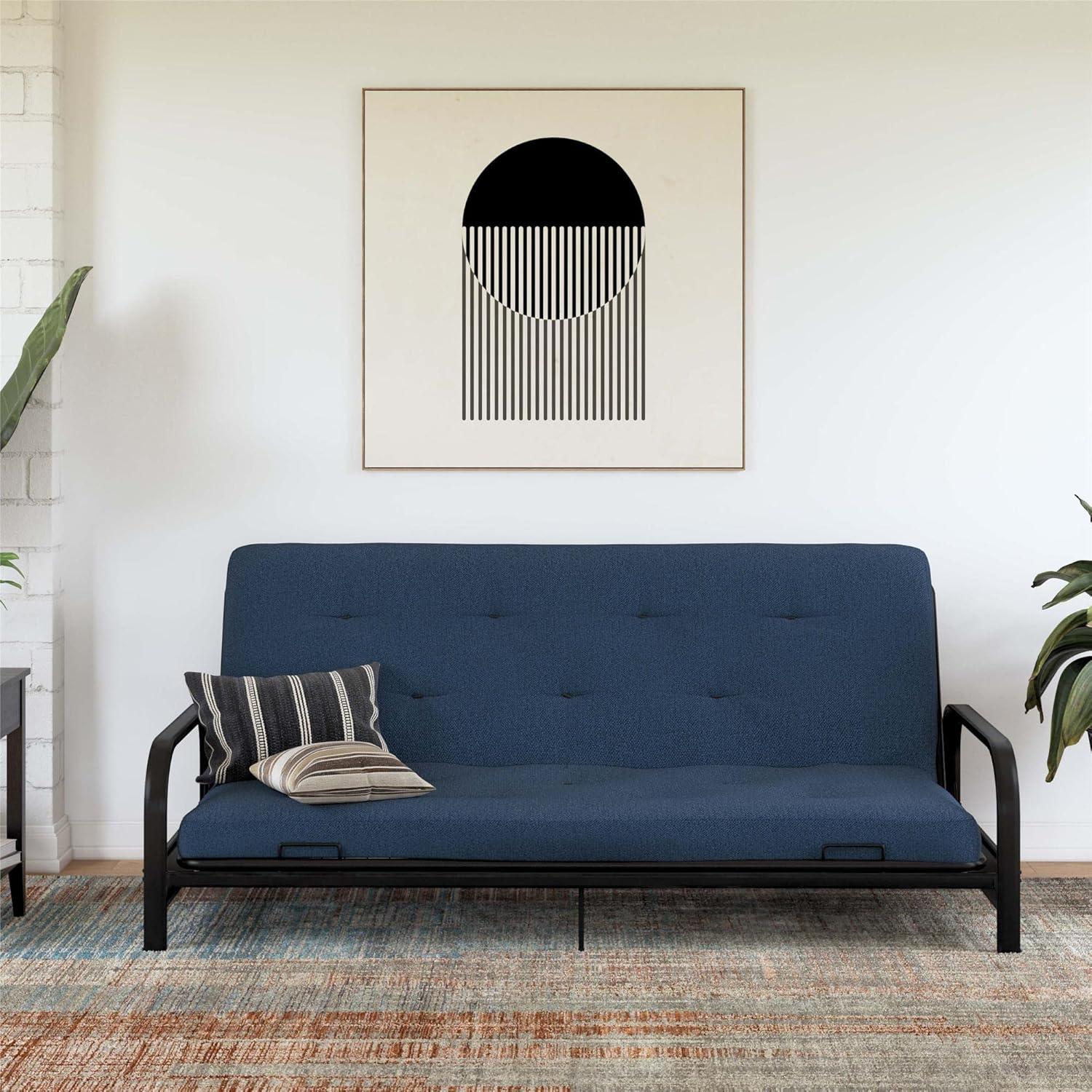 DHP Trule 6-Inch Bonnell Coil Futon Mattress, Microfiber, Full, Blue