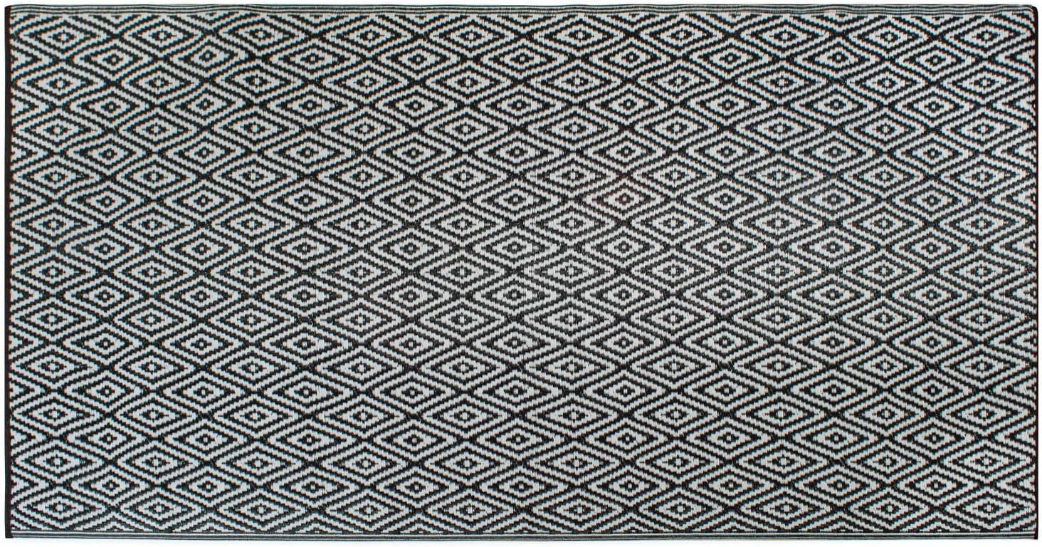 DII Reversible Indoor/Outdoor Diamond Woven Rug, 4x6', Aqua