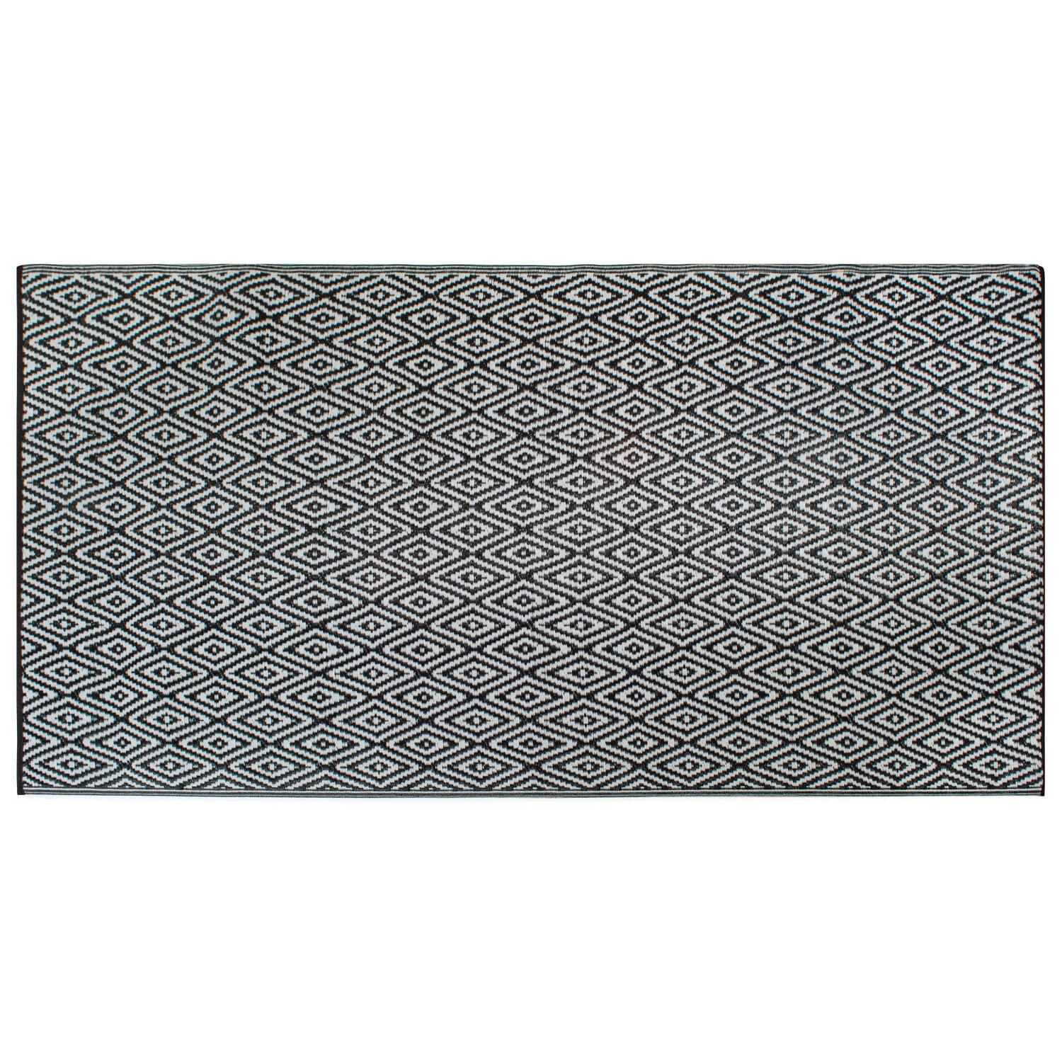 DII Reversible Indoor/Outdoor Diamond Woven Rug, 4x6', Aqua