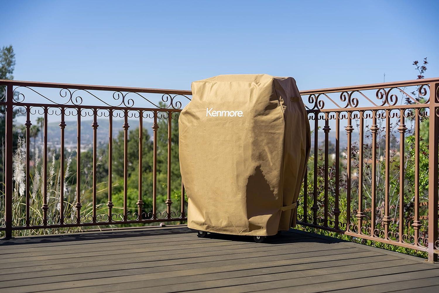 Kenmore Kenmore Grill Cover - 33-Inch Wide Cover Fits 2- and 3-Burner Gas Grills with Foldable Side Shelves