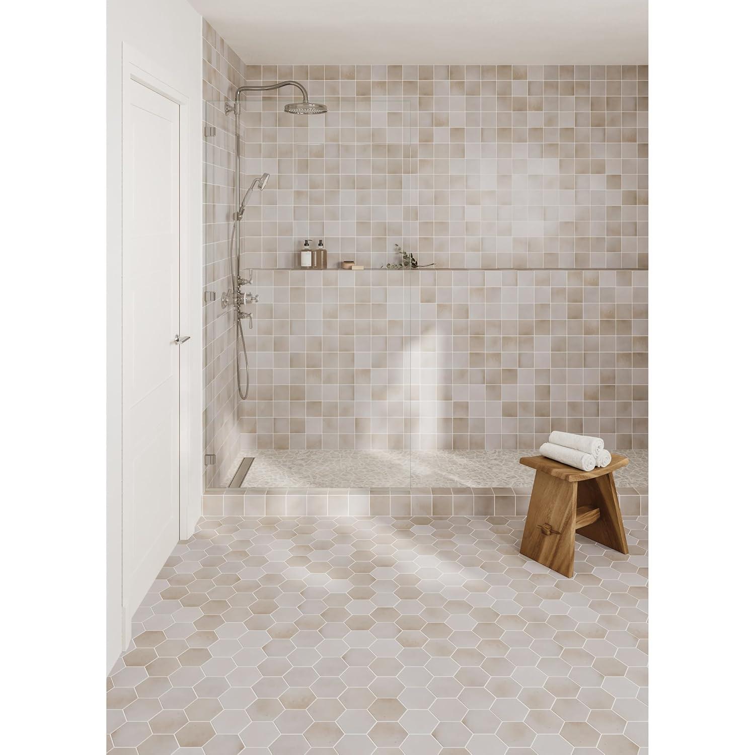 Celine 4" x 4" Porcelain Mosaic Sheet Wall & Floor Tile