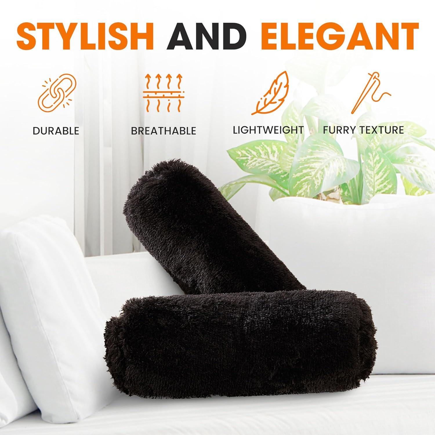 Cheer Collection Faux Fur Throw Pillow