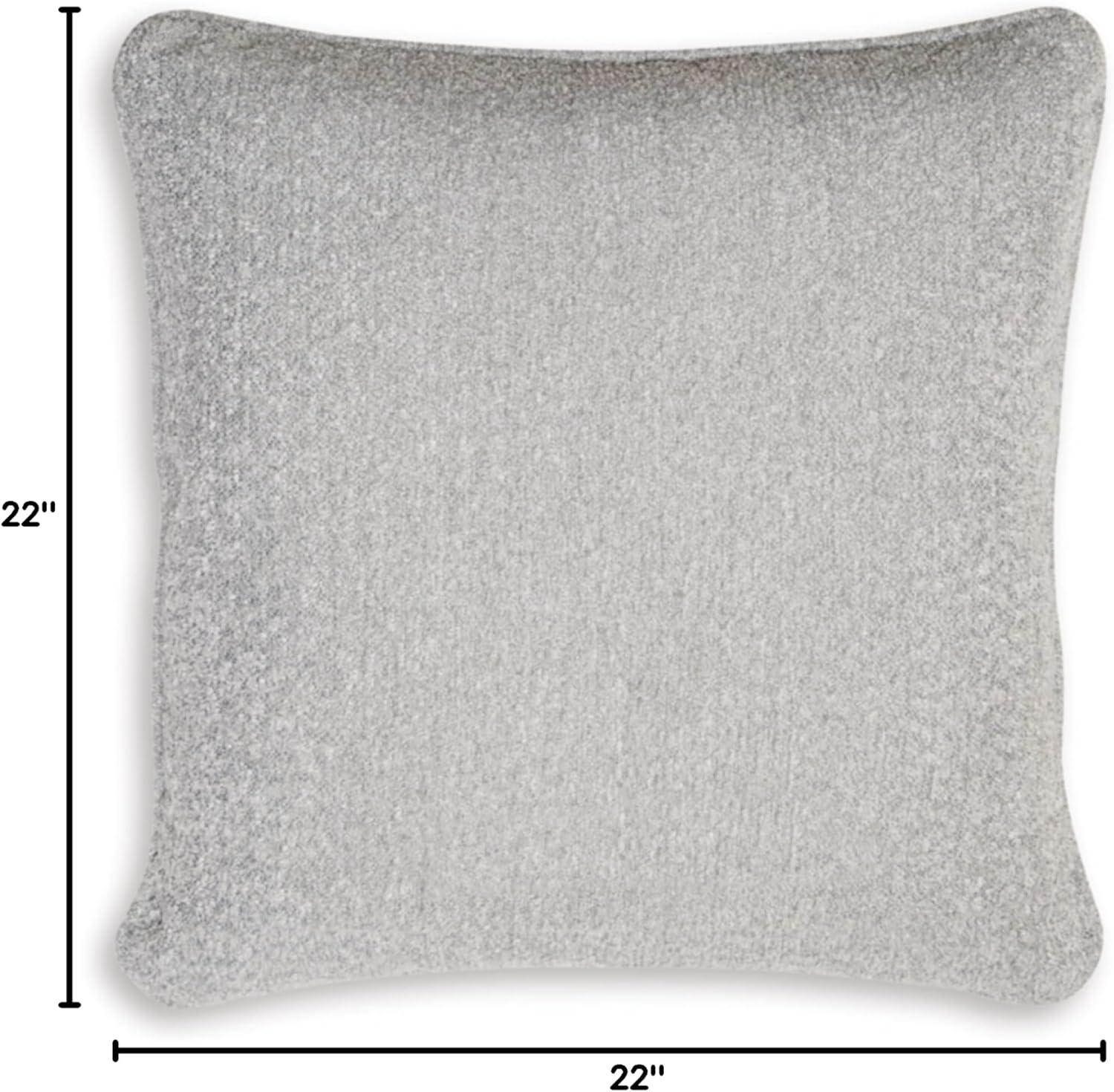 Light Gray 22" Square Indoor/Outdoor Pillow with Zipper Closure