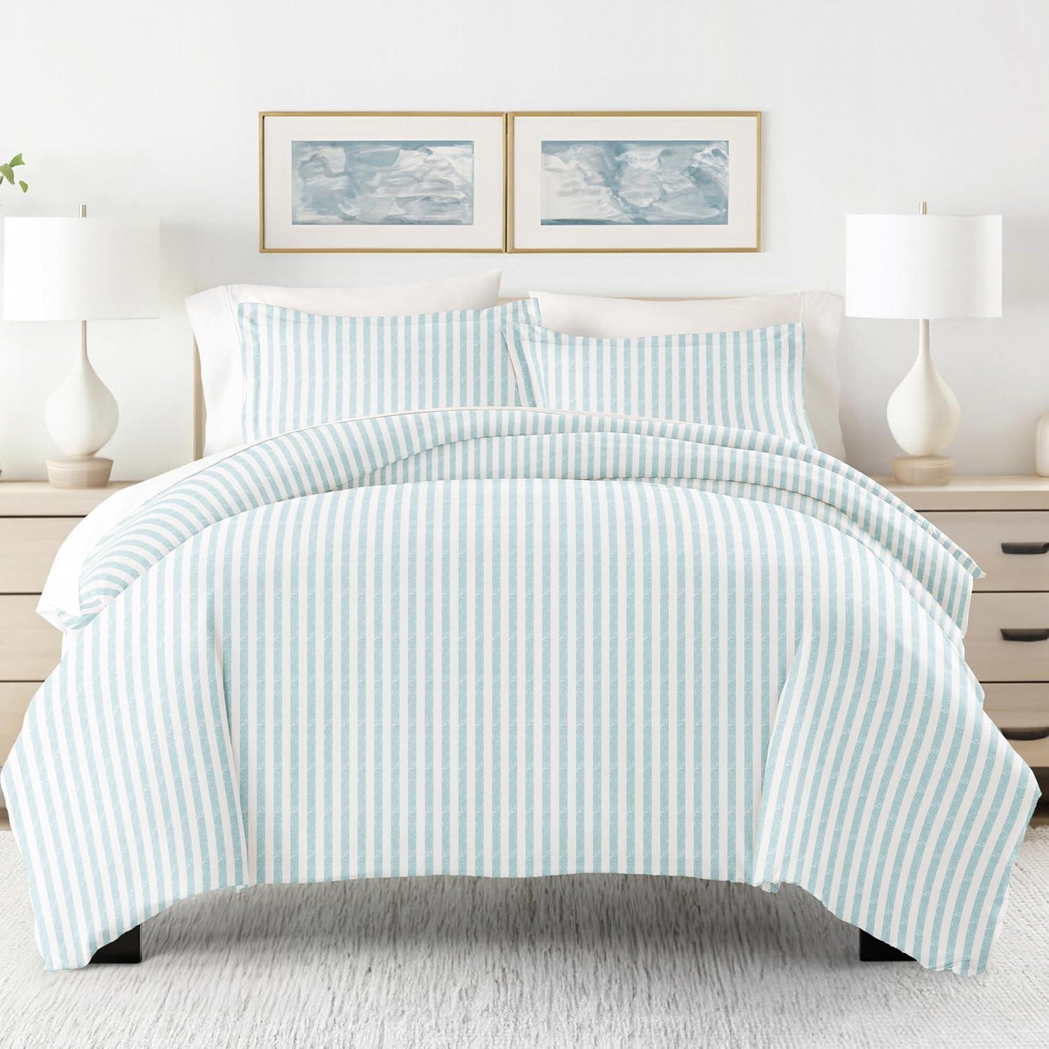 Becky Cameron 3 Piece Rugged Stripe Pattern Duvet Cover Set