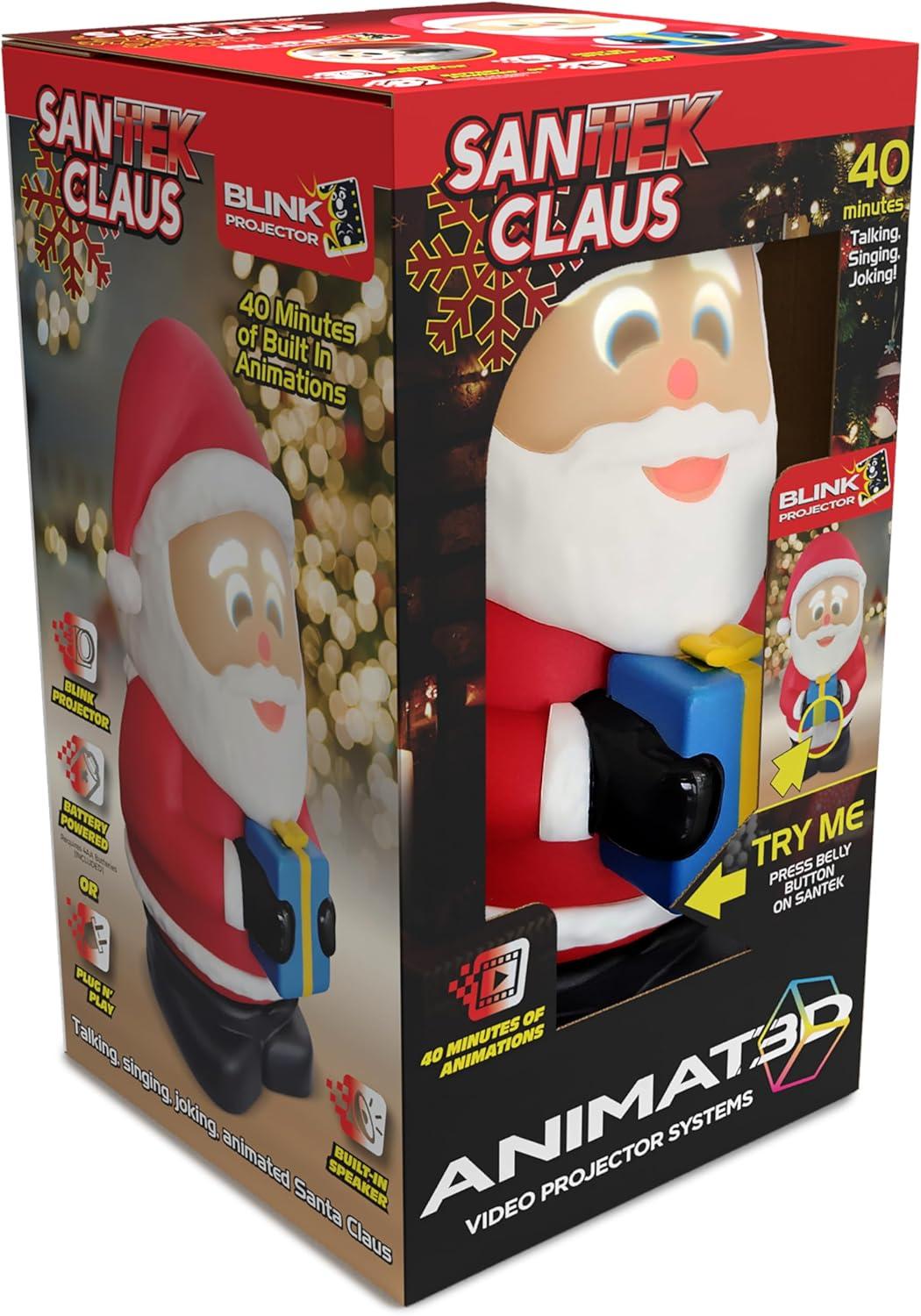 Animated Santa Claus with LED Projector and Speaker