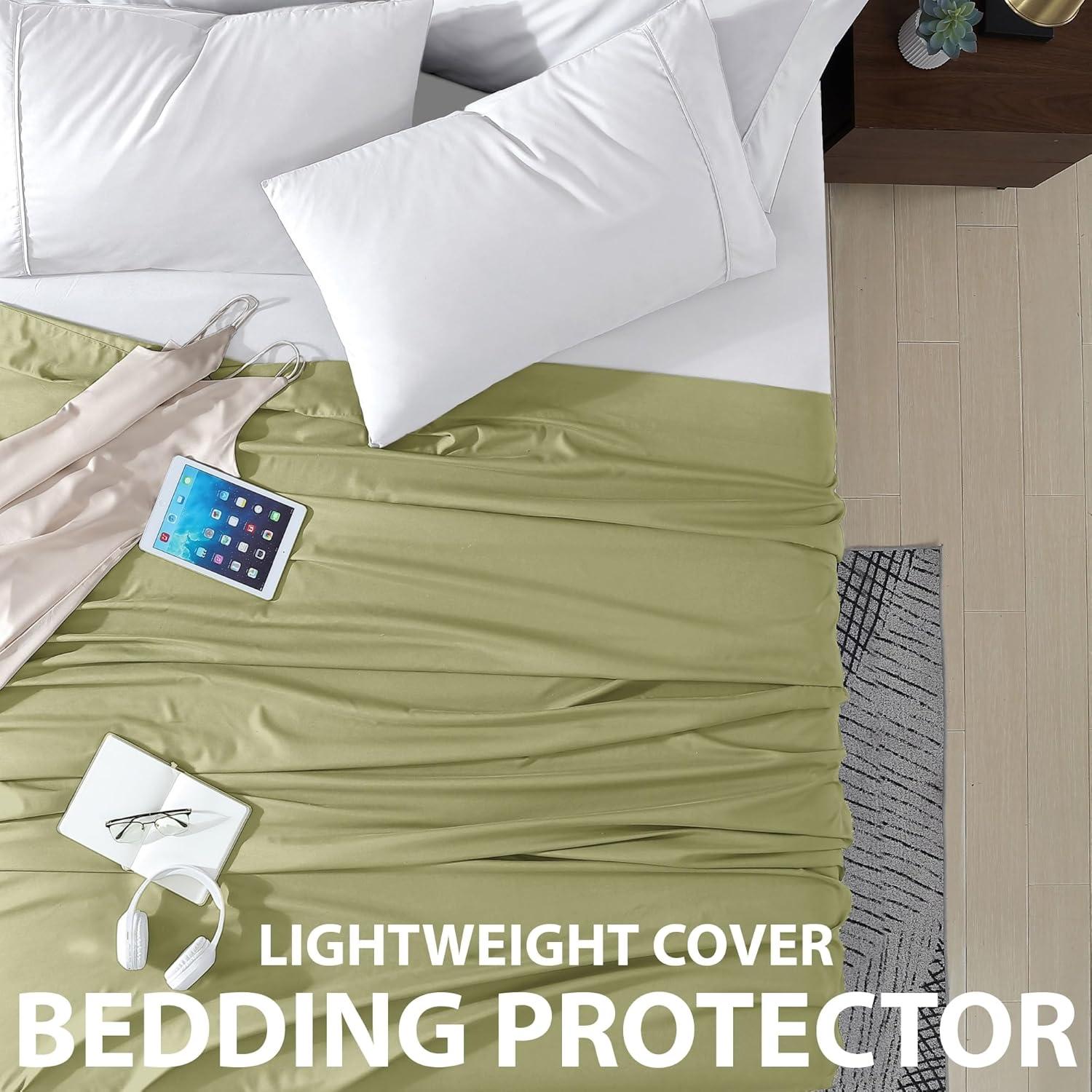 Swift Home | 1-Piece Microfiber Flat Sheet Sage King