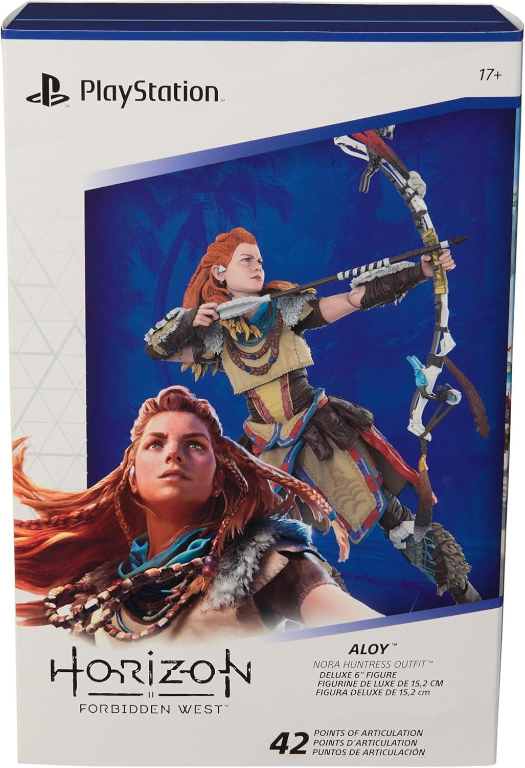 PlayStation Horizon Forbidden West, Deluxe 6” Aloy Action Figure with 15 Accessories, 17+