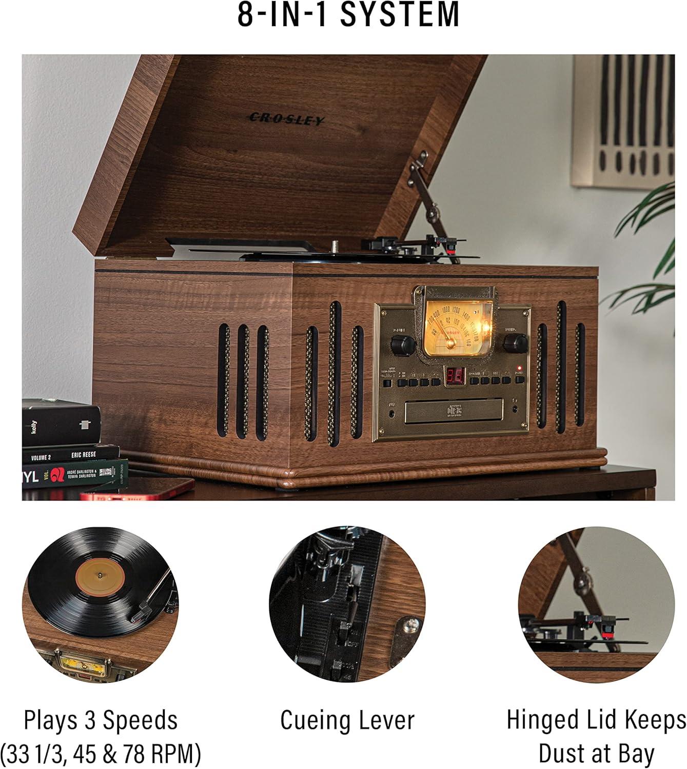 3 - Speed Turntable Decorative Record Player with Bluetooth