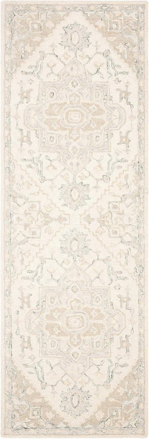Micro-Loop MLP503 Hand Tufted Indoor Runner Rug - Ivory/Beige - 2'3"x9' - Safavieh
