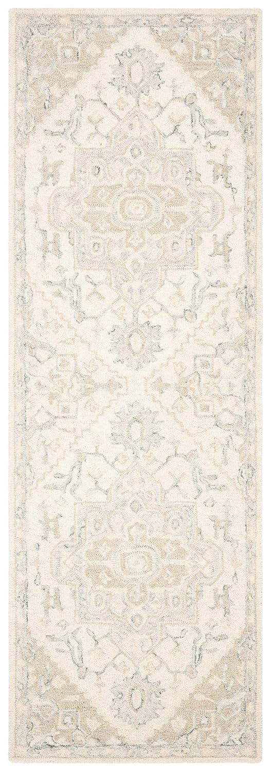 Micro-Loop MLP503 Hand Tufted Indoor Runner Rug - Ivory/Beige - 2'3"x9' - Safavieh