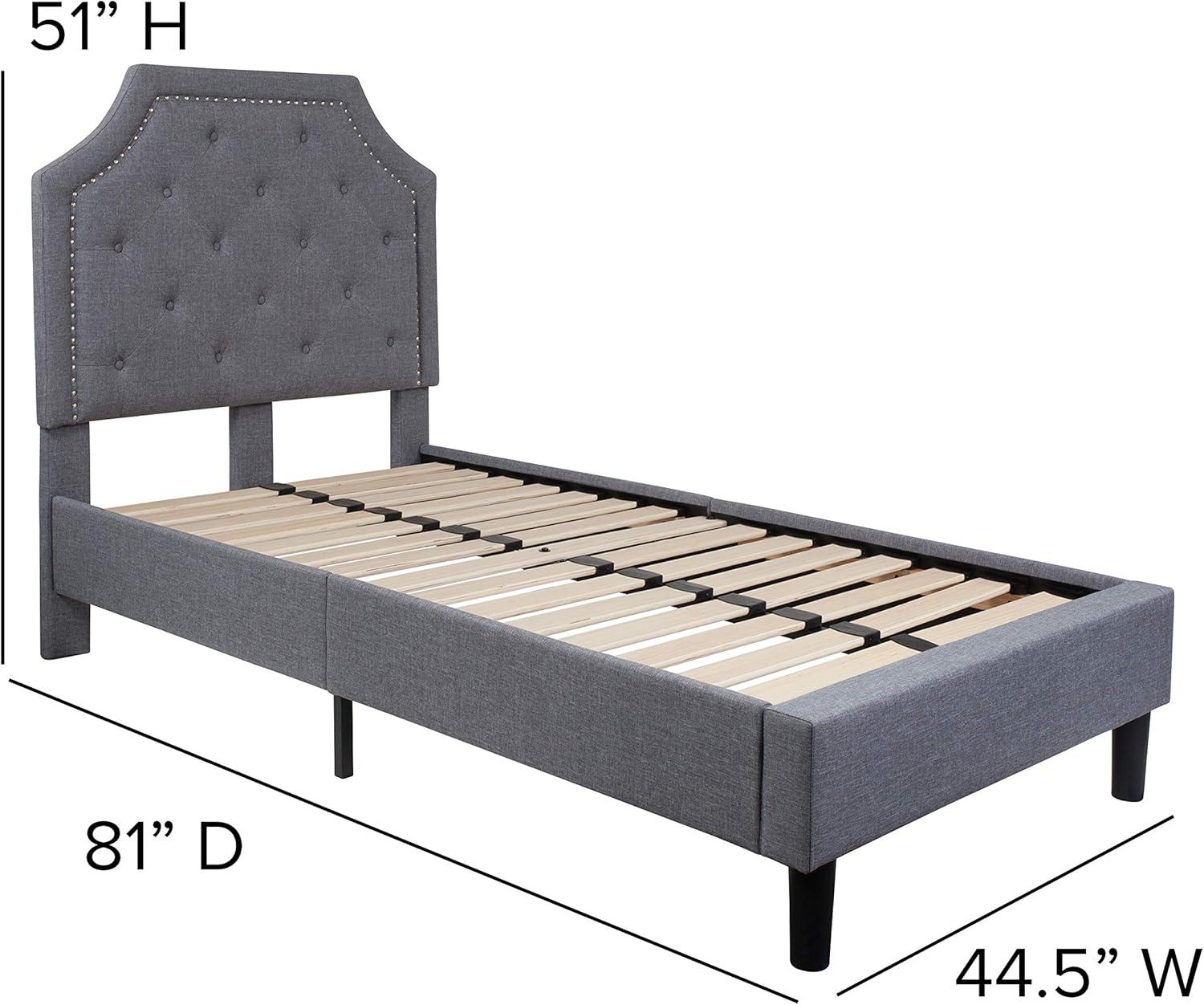 Flash Furniture Brighton Arched Tufted Upholstered Platform Bed