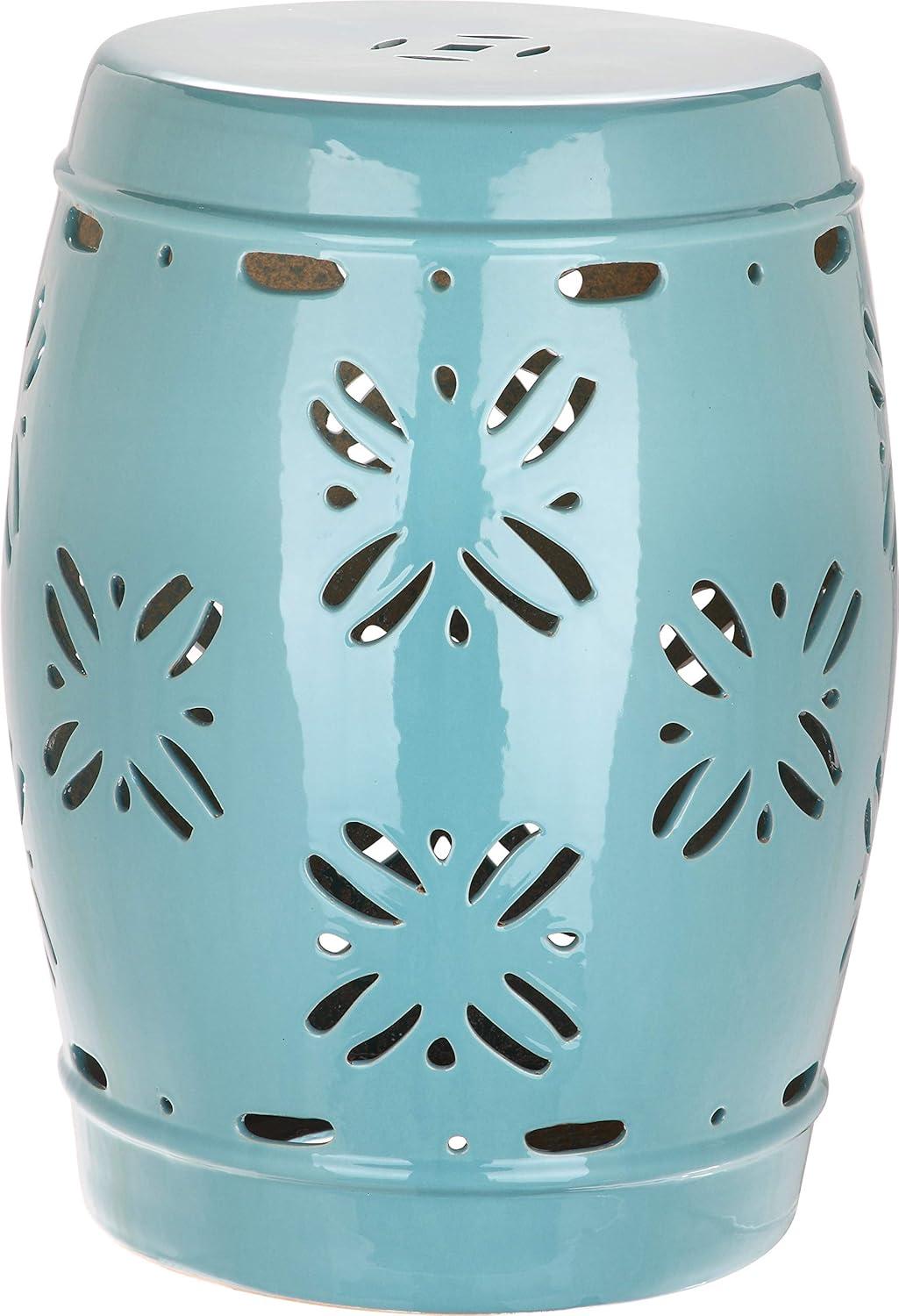 Sakura Ceramic Garden Stool  - Safavieh