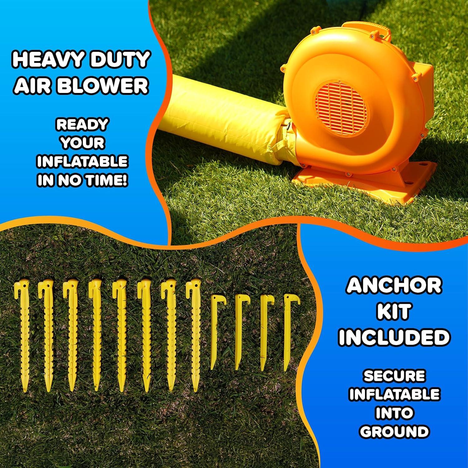 Sportspower My 1st Jump 'n Play, 12 feet Inflatable Bounce House with Lifetime Warranty on Blower, Great for Kids Aged 3-8