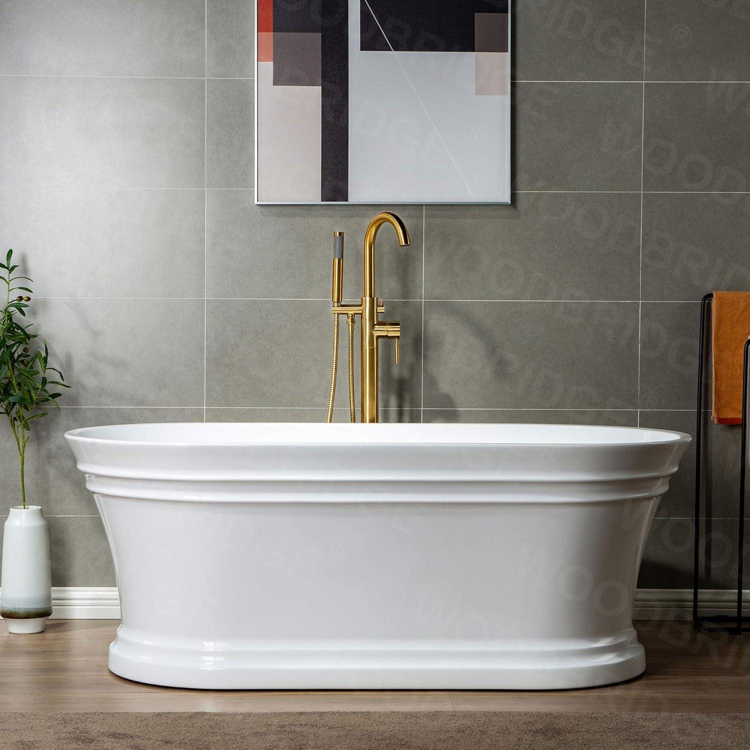 Cove Floor Freestanding Tub Filler with Diverter