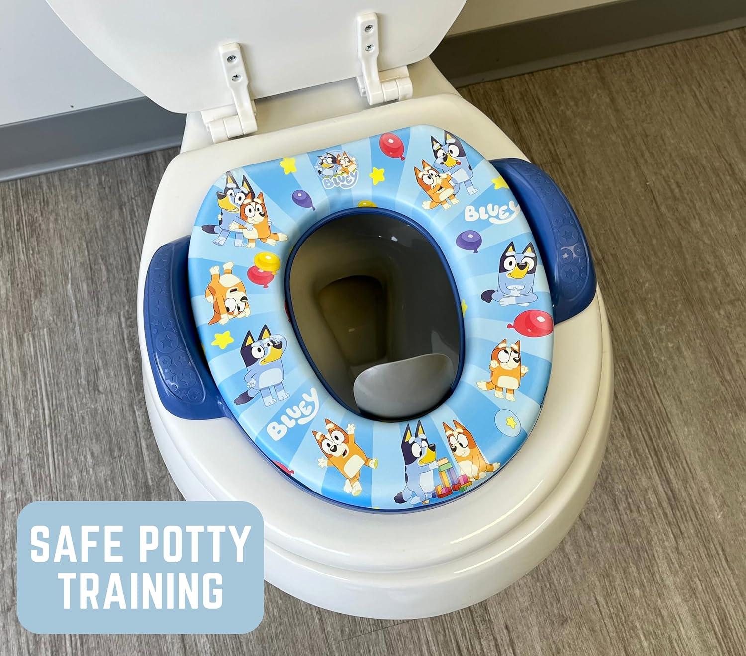 Bluey Soft Potty Seat - Potty Training Toilet Seat, Soft Cushion, Baby Potty Training, Safe, Easy to Clean C33