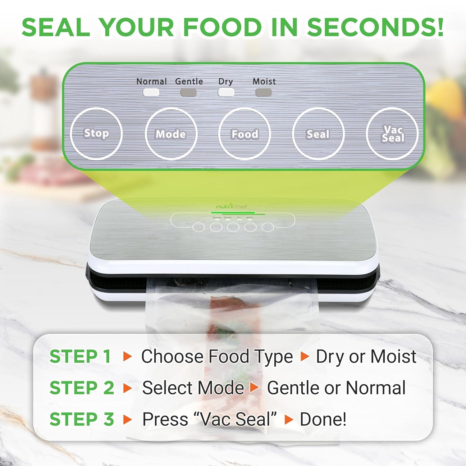 NutriChef Automatic Food Vacuum Sealer