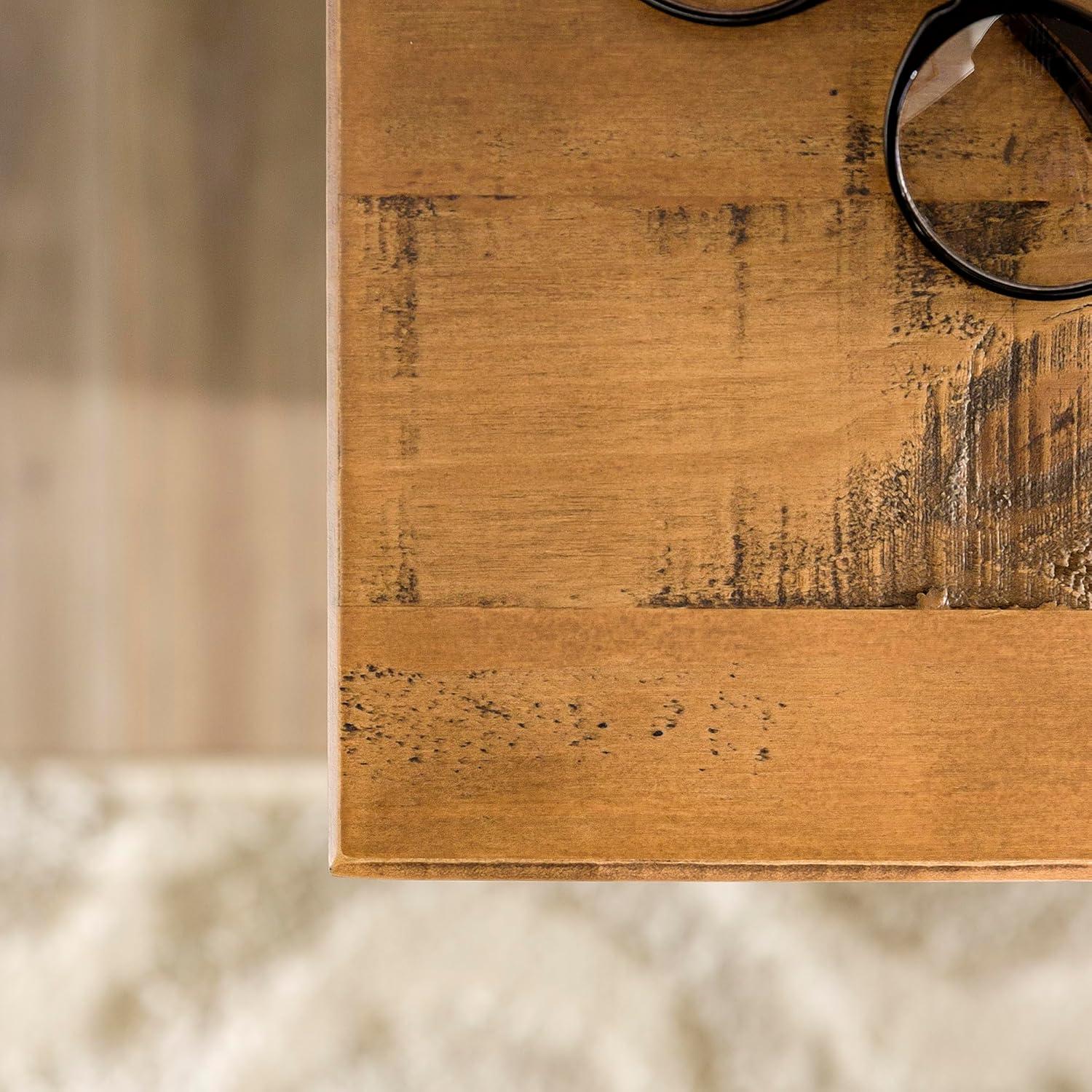 Walker Edison 52" Black and Barnwood Solid Wood Farmhouse Sideboard