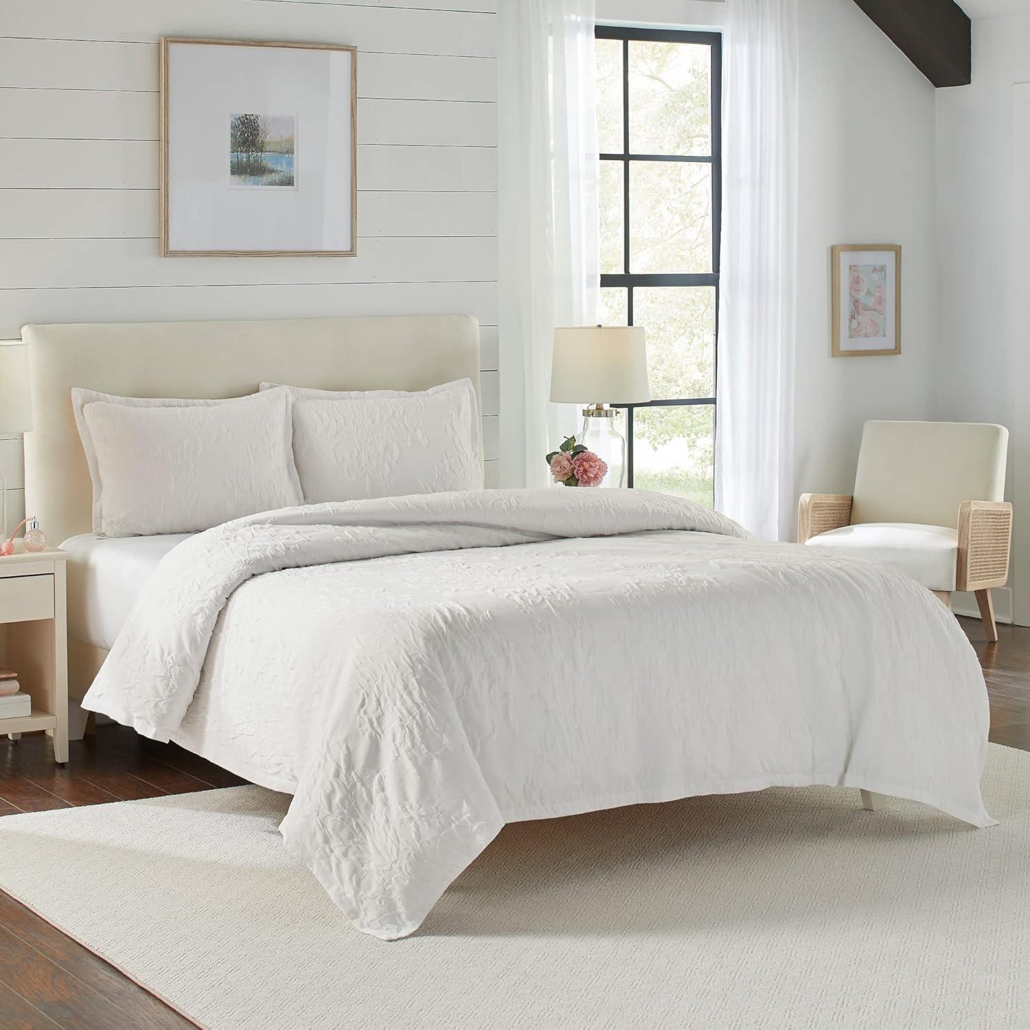 Rowland Duvet Set White - Laura Ashley