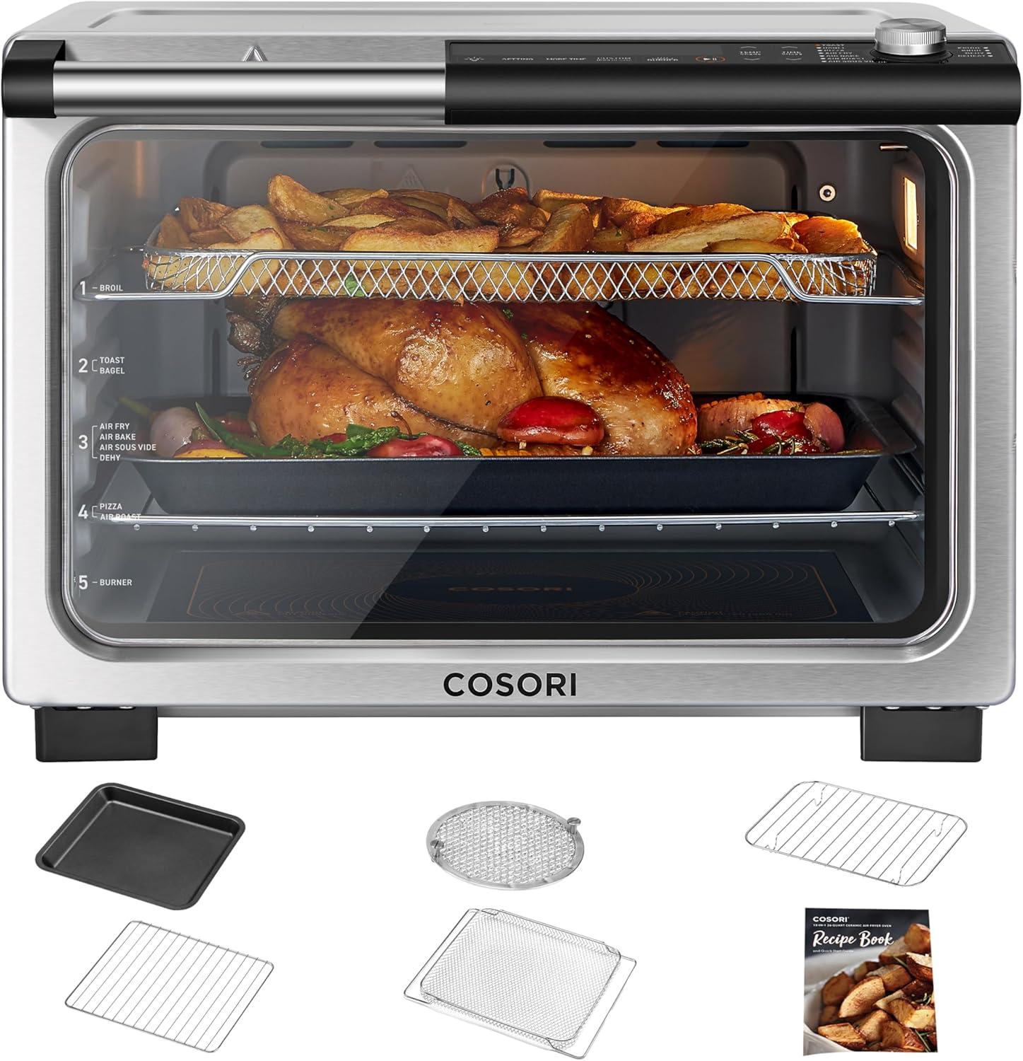 COSORI 26-Quart Stainless Steel Digital Air Fryer Oven