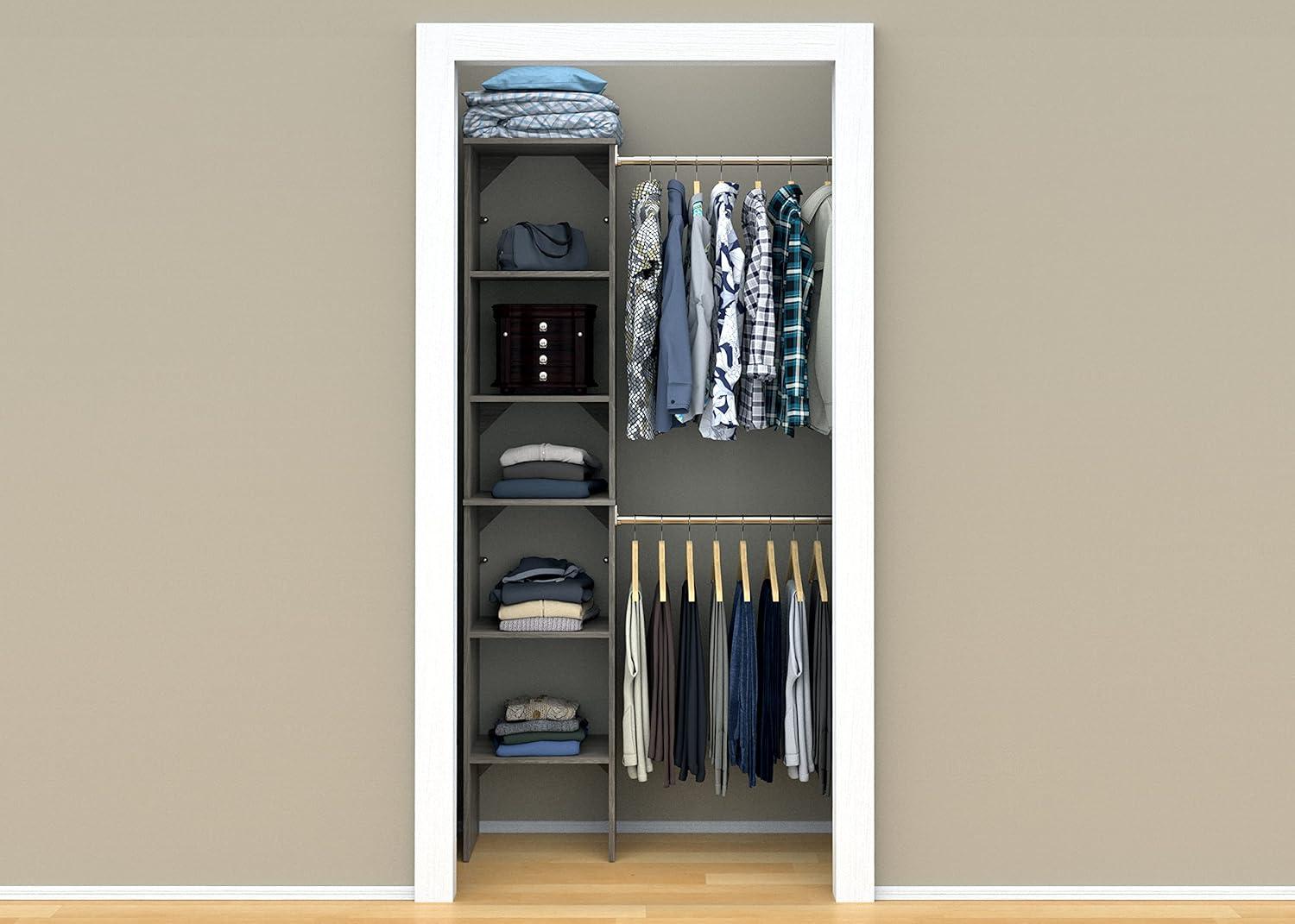 SuiteSymphony 77" to 113" Closet System Starter Kit