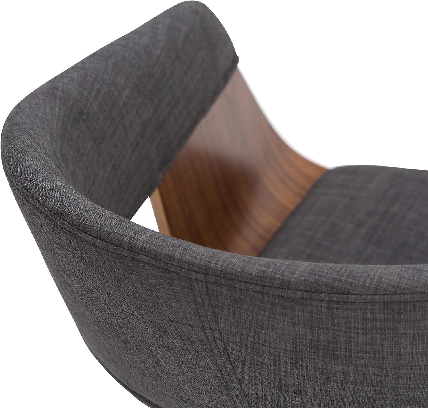Simpli Home Lowell Bentwood Upholstered Dining Chair with Curved Backrest in Mid-Century Modern Style & Reviews | AllModern