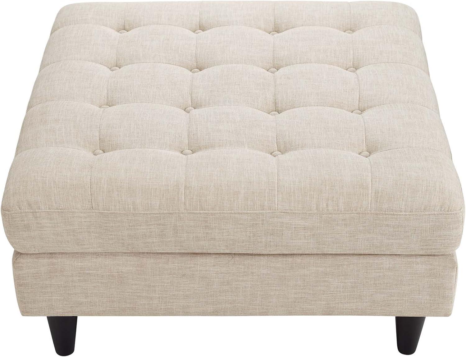 Empress Upholstered Fabric Large Ottoman