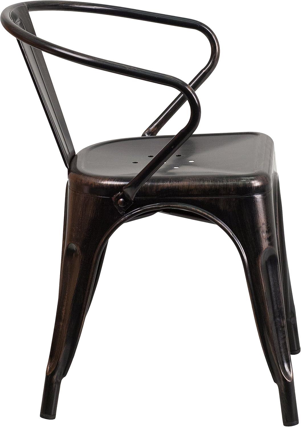 Hucheson Metal Indoor-Outdoor Chair with Arms