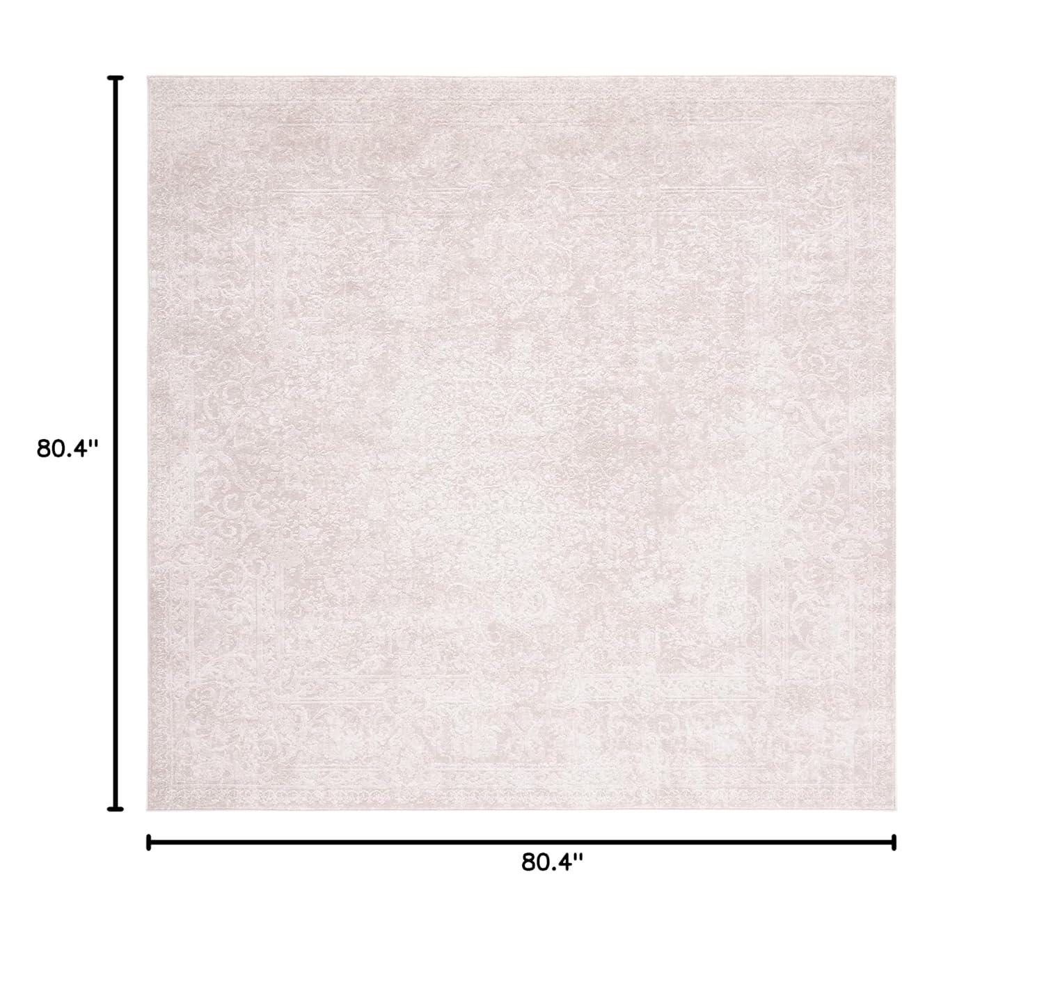 Reflection RFT664 Power Loomed Indoor Area Rug - 6'7"x6'7" - Creme/Ivory - Safavieh