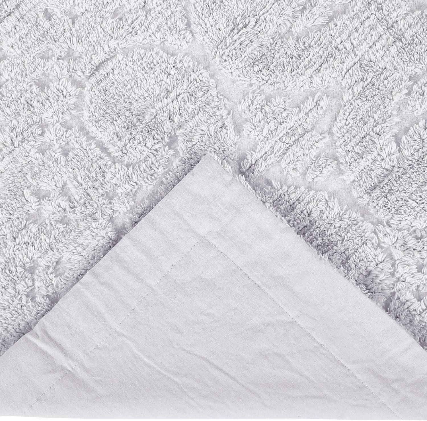 Standard Ashton Collection 100% Cotton Tufted Unique Luxurious Medallion Design Pillow Shams White - Better Trends