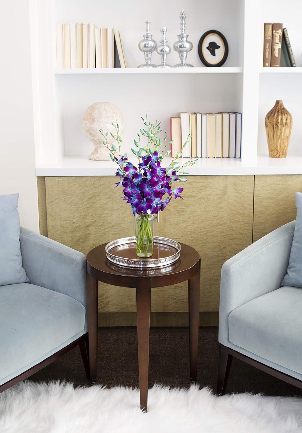 KaBloom : Bouquet of Fresh 10 Blue Dendrobium Orchids, Next-Day Delivery.