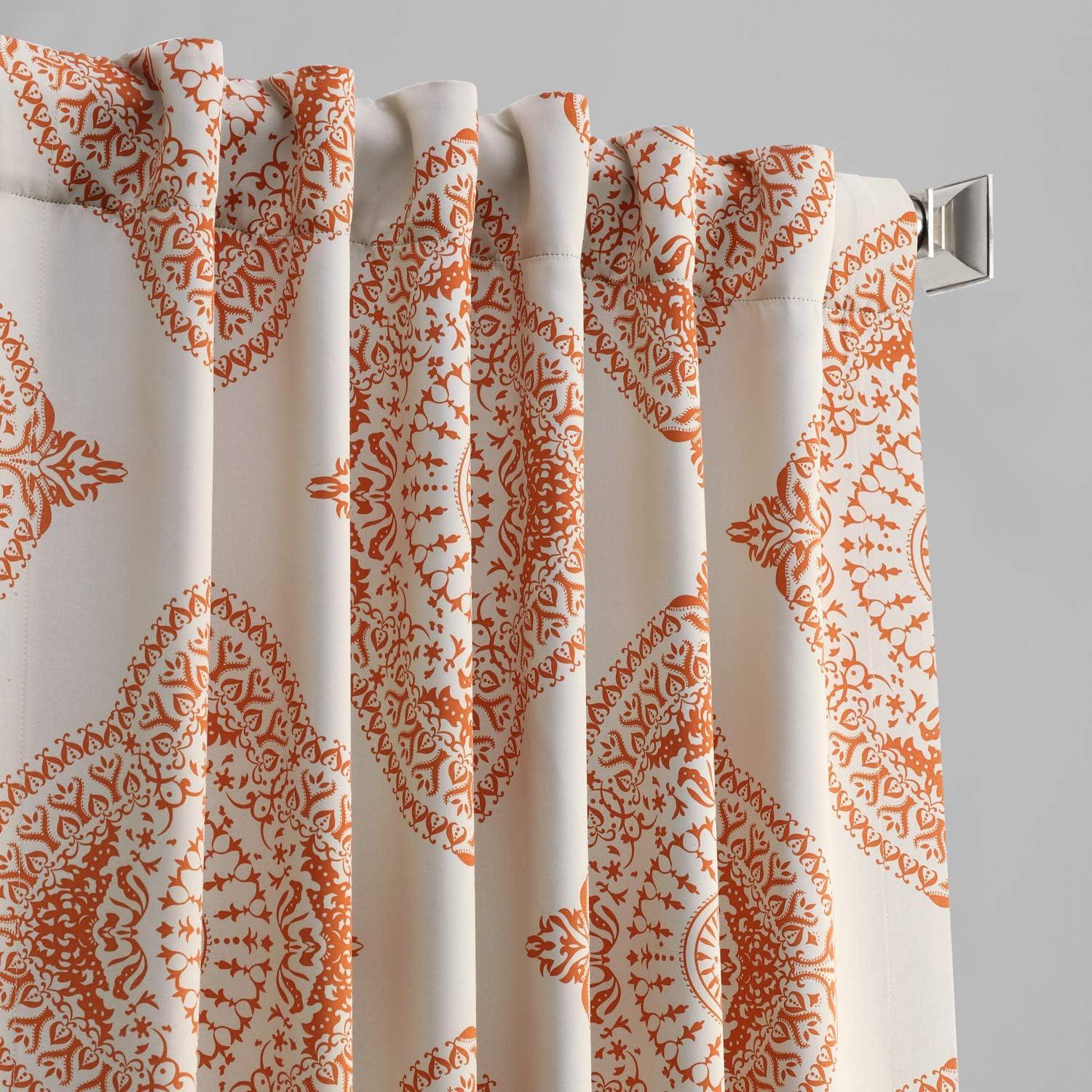 Henna Polyester Blackout 96" Window Curtain Panel