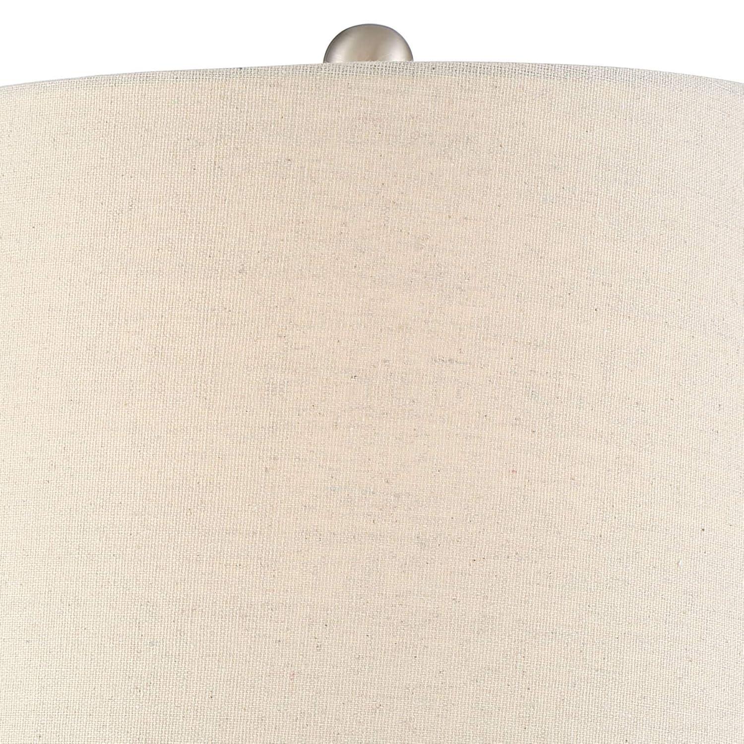 360 Lighting Albert Modern Table Lamp 24 3/4" High Mercury Glass Gourd Oatmeal Drum Shade for Bedroom Living Room Bedside Nightstand Office Kids House