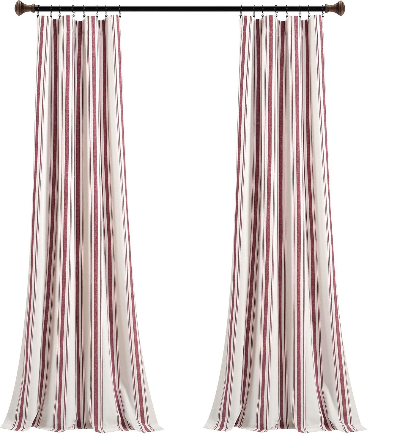 Cotton Blend Semi Sheer Curtain Pair