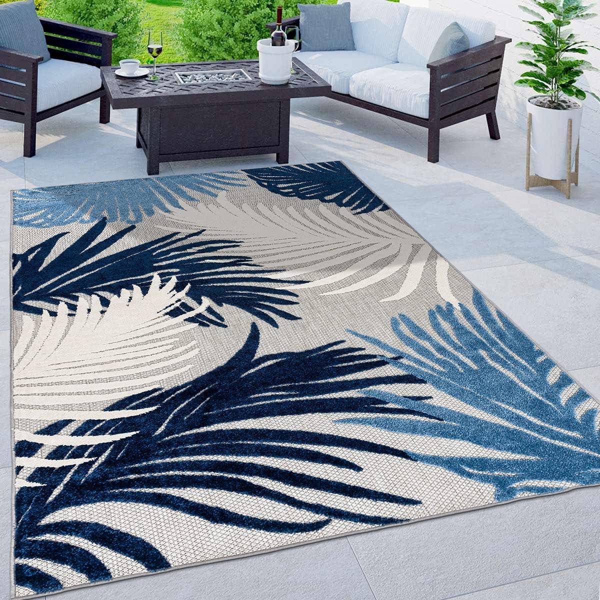 World Rug Gallery Tropical Floral Indoor/Outdoor Area Rug