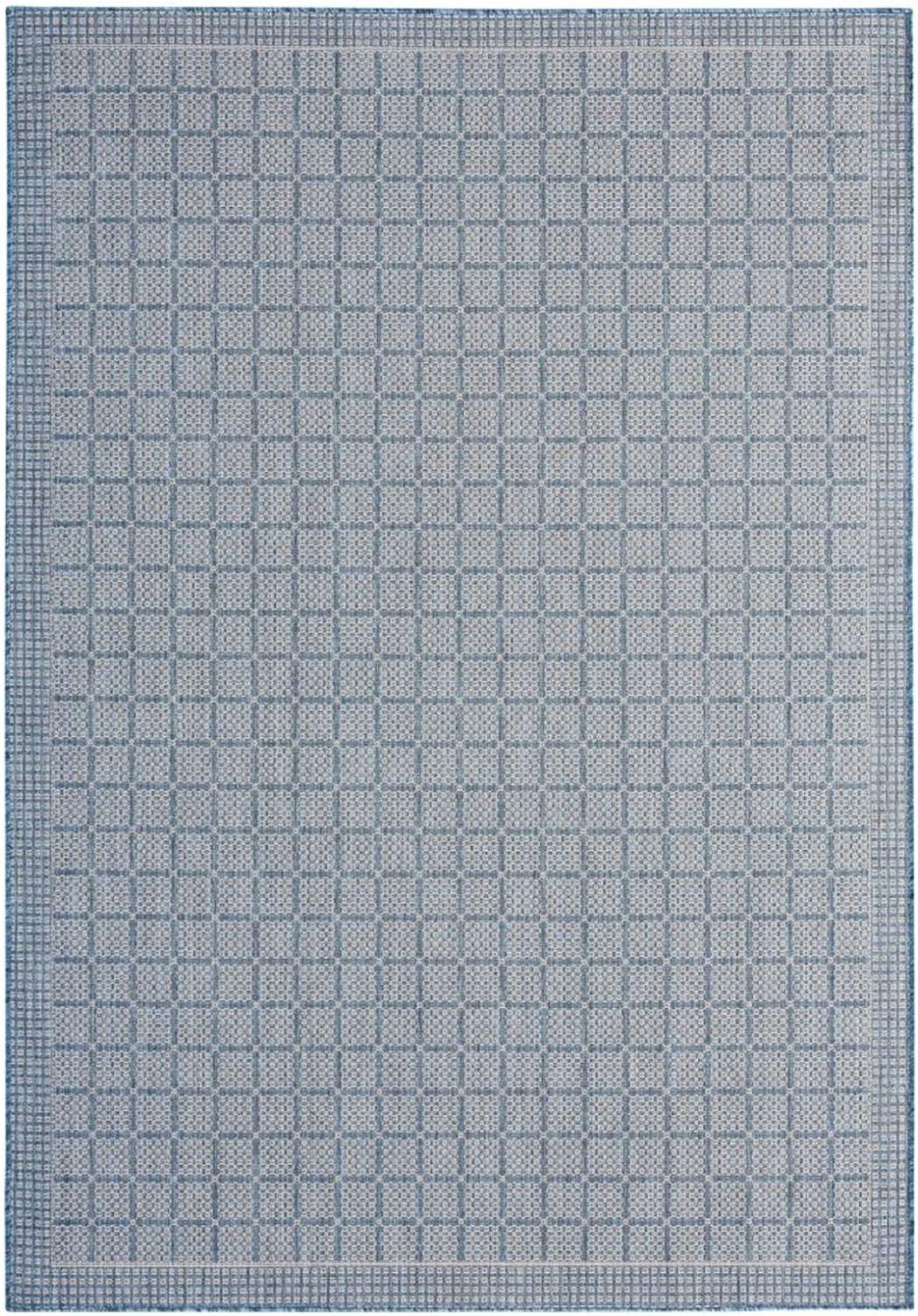 Nicole Miller New York Patio Country Luna Geometric Indoor/Outdoor Area Rug, Blue/Gray