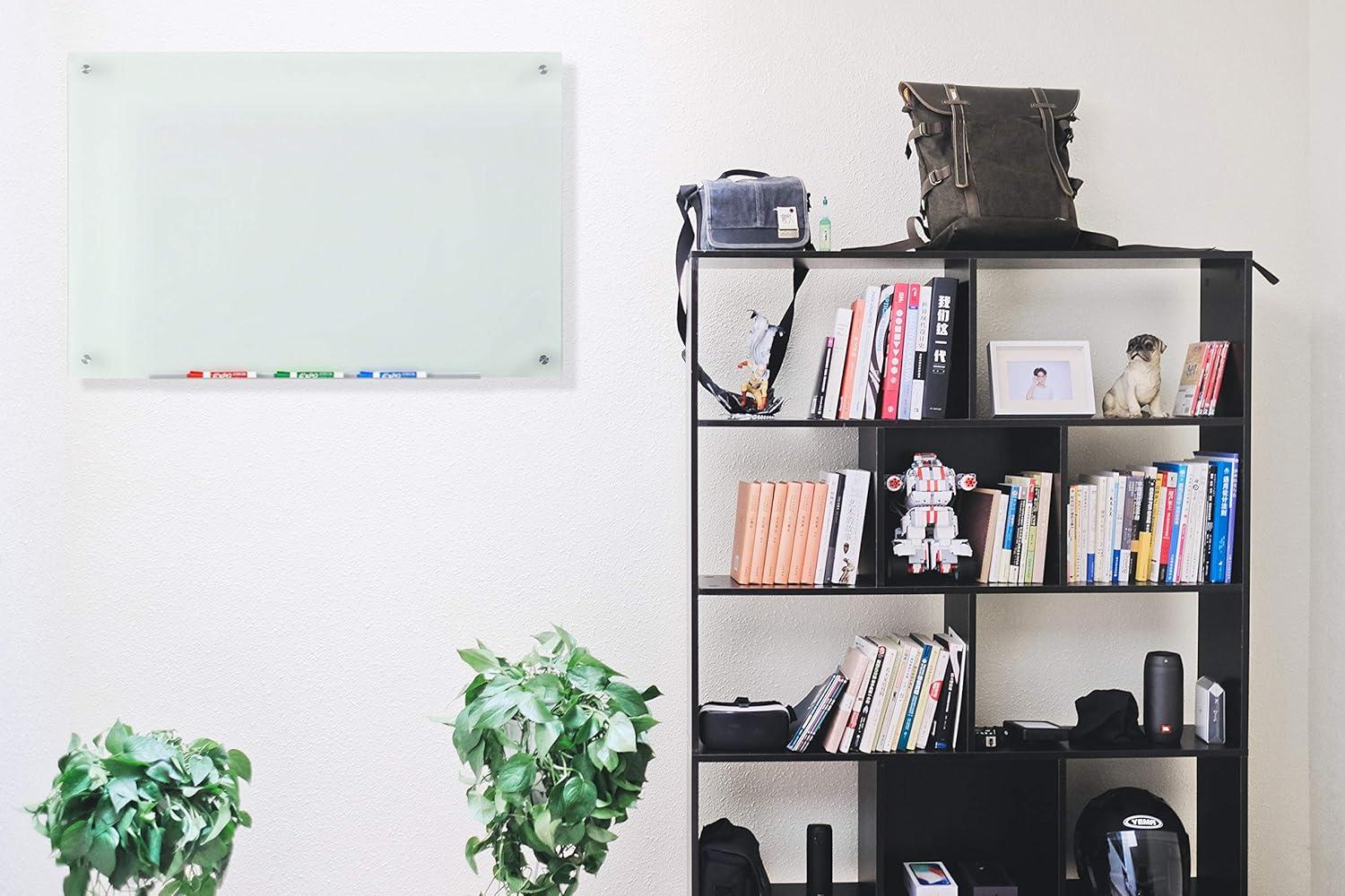 Audio-Visual Direct Frosted Glass Dry-Erase Whiteboard Set - 18 x 24 inches - (Non-Magnetic)