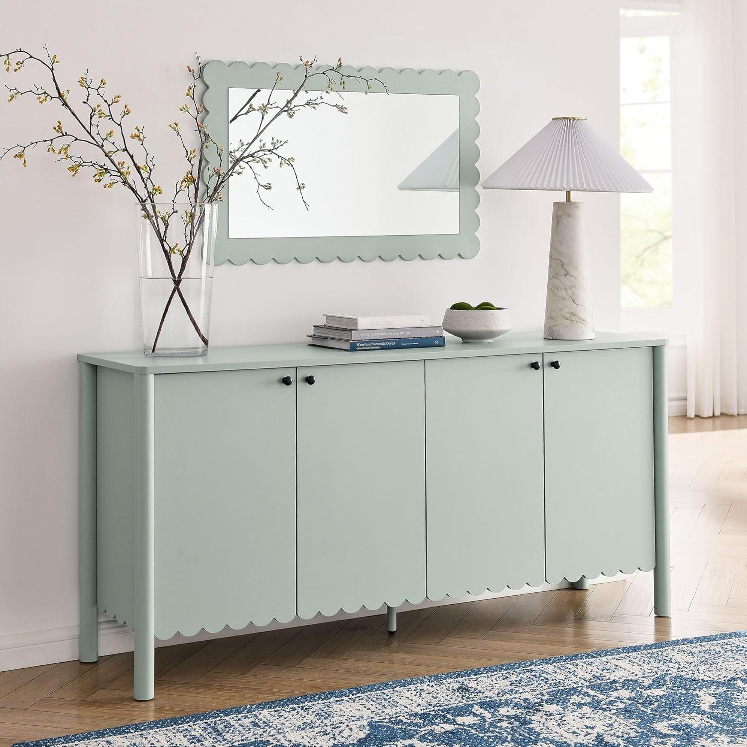 Modway Emmeline 66" 4-Door Scalloped Sideboard Cabinet