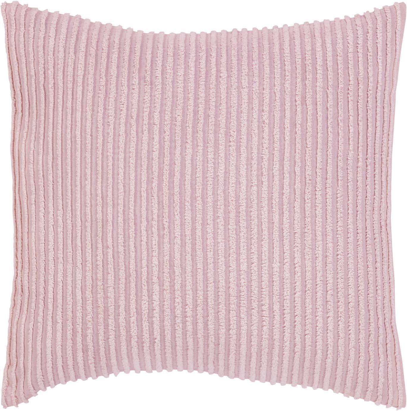 Better Trends Jullian Collection 100% Cotton Tufted Pillow Sham with Stripe Pattern Machine Washable Pillow Cover