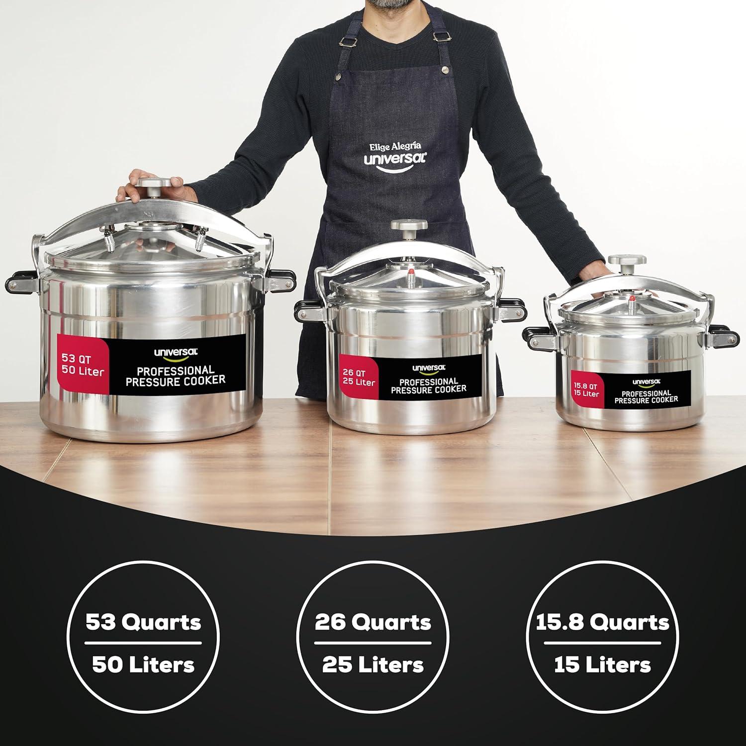 Universal Large Heavy-duty Professional Pressure Cooker, Multiple Safety Systems